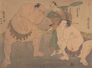 レスラーズ、カリフォルニア州。 1785年。 作： Shunsho