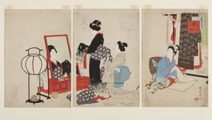 11月、結婚（園寿一嫁入り）」（カラー木版画 作： Shuntei Miyagawa