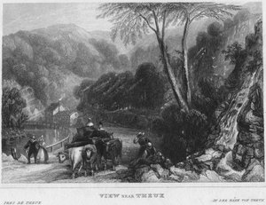 Theux付近の眺め、1850年 作： Shury and Son