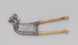 ビートルナッツカッター 1690～1720年頃（鉄・金 作： Siamese School