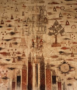メル山を描いた壁画、1734年（石にペイント） 作： Siamese School