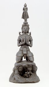 シヴァ神が仏陀を称える、ラーンナー文化（ブロンズ 作： Siamese School