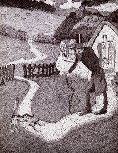 1916年に出版されたプリンセスマリーホセ児童書からの曲がった男がいた 作： Sidney Herbert Sime