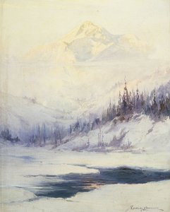 冬の朝、アラスカ州マッキンリー山 作： Sidney Laurence