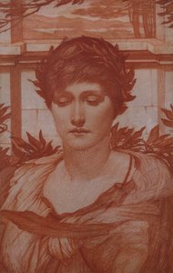 手紙を読む少女 (紙に楽観的) 作： Sidney Meteyard