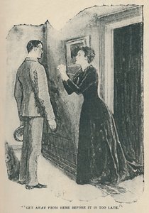 1892年の遅すぎる前に、ここから離れましょう 作： Sidney Paget