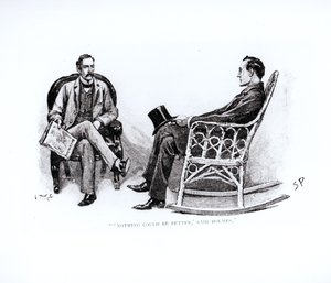 「ホームズ」は、Arthur Conan Doyle（1859-1930）による「The Stockbroker&39;s Clerk」からのイラストであり、1893年3月に「Strand Magazine」に掲載されました。 作： Sidney Paget
