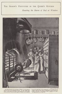 女王の台所での季節の催し物（リトグラフ 作： Sidney Paget
