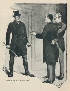 どちらがホームズか、1892年 作： Sidney Paget