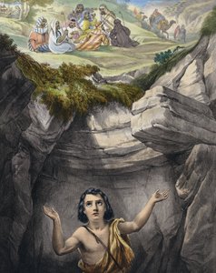 ジョセフは兄弟たちによって穴に投げ込まれました 作： Siegfried Detler Bendixen