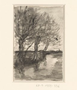溝沿いの木々 作： Sientje Mesdag van Houten