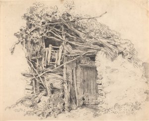 素朴な納屋の隅