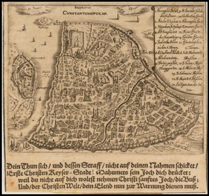 ジークムント・フォン・ビルケンによる1668年のコンスタンティノープル地図