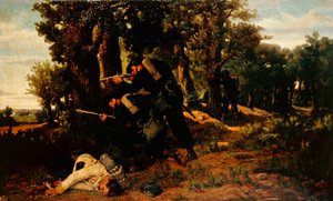 シルベストロ・レガ（1826-1895）による「ベルサグリエリ（兵士）の待ち伏せ」。