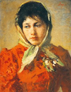 シルベストロ・レガ（1826-1895）作「悪女」 油彩・キャンバス 50x38cm 作： Silvestro Lega