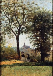 モンテ・アッレ・クロッチ」シルベストロ・レガ（1826-1895）作 作： Silvestro Lega