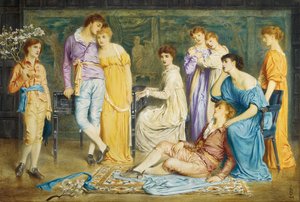 バッハの前奏曲、1868 作： Simeon Solomon