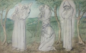 フランシスコ会の修道士たちのグループ 作： Simeon Solomon