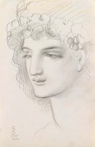 ガーランドヘッドの研究、1867年 作： Simeon Solomon
