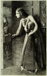 お化け屋敷、1858年頃（敷かれたインド紙に印刷されたエッチング） 作： Simeon Solomon