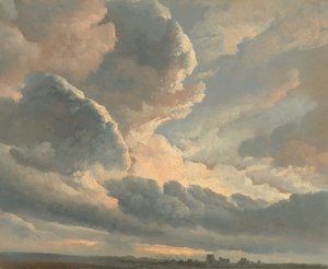 ローマ近郊の夕日と雲の研究 作： Simon Alexandre Clément Denis