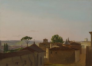 クイリナールの丘、ローマ、1800年のビュー。