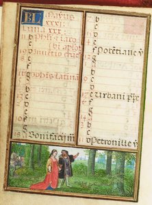 ミニチュア時祷書のフォリオ、ローマの使用、ブルージュ 作： Simon Bening