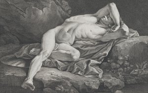 男性ヌードの研究、1762年。