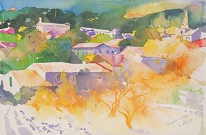 フォジェール、ラ・メゾン・オランジュ、2003年（紙に水彩画） 作： サイモン・フレッチャー