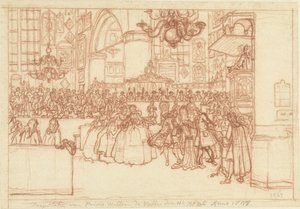 ウィリアム 5 世の洗礼、1748 年 1748 年 4 月 11 日のプリンス ウィレム デ ヴィフスの洗礼 (オブジェクトのタイトル) 作： Simon Fokke