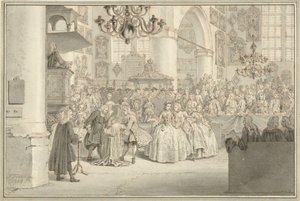 ウィリアム 5 世の洗礼、1748 年 作： Simon Fokke