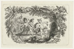 蜂の巣で 3 つの putti