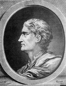 Muotokuva Isaac Newtonista (1642-1727), englantilainen fyysikko ja matemaatikko, Simon Francois Ravenet