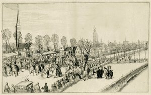 1608 年 2 月、5 人のスペイン大使がレイスウェイクに到着 1608年と1609年の戦争のシーン（シリーズタイトル） 作： Simon Frisius