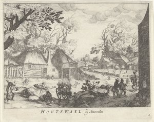 アムステルダム近郊のハウテウェールの一景 作： Simon Frisius