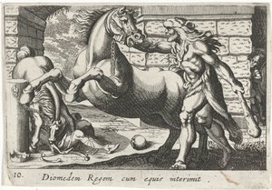 Hercules temt de paarden van Diomedes 馬と王ディオメデス (オブジェクトのタイトル) Herculische theme