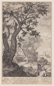 農家のある風景 作： Simon Frisius