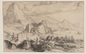 山の風景 作： Simon Frisius
