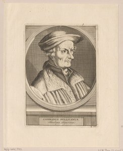 コンラッド・ペリカンの肖像 作： Simon Frisius
