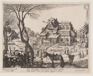キリストの生涯を描いた風景画より「三王子の礼拝 作： Simon Frisius
