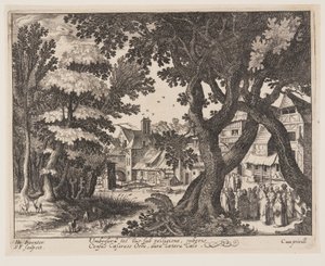 貢納金（キリストの生涯を描いた風景画より 作： Simon Frisius