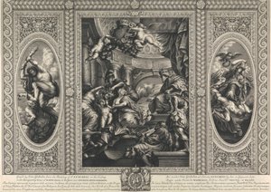 O teto da Banqueting House em Whitehall: A União das Coroas da Inglaterra e Escócia 作： Simon Gribelin
