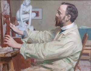「ウィリアム・ゴスコム・ジョン卿」、1860～1952年、1900年代 作： Simon Harmon Vedder