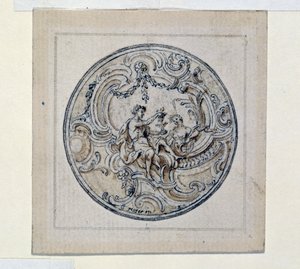 シモン・グリベリン（1661-1833）による時計ケースのデザイン 作： Simon II Gribelin
