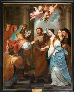 教区教会 (Parochiekerk Sint-Eligius)。 シモン・ド・パプ。 3 聖母の婚約。 17世紀。