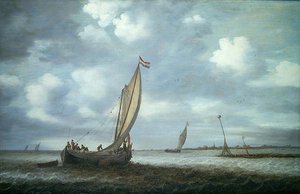 Ships in an Estuary（油彩・キャンバス）