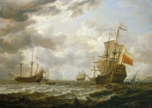 ヘレヴォーツルイス沖のブレデローデ（17世紀半ば）（絵画 作： Simon Jacobsz. Vlieger