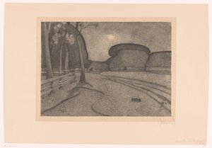 農場のある風景 イブニング（原題） 作： Simon Moulijn (signed by artist)