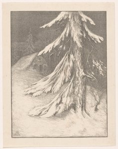 雪景色のトウヒ 冬（原題） 作： Simon Moulijn