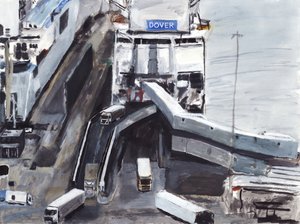ドーバー、2019年（紙にアクリル、水彩、ガッシュ、インク） 作： Simon Neville